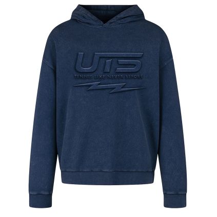 Sweat Capuche BLEU Logo Embosse